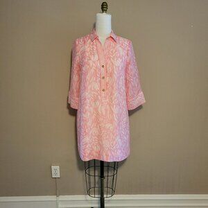 Lilly Pulitzer Daphnie Tunic Dress in Rousseau Pink Tulip to Tango Engineer